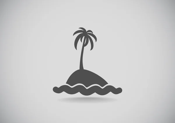 Иконка экзотического острова — стоковый вектор