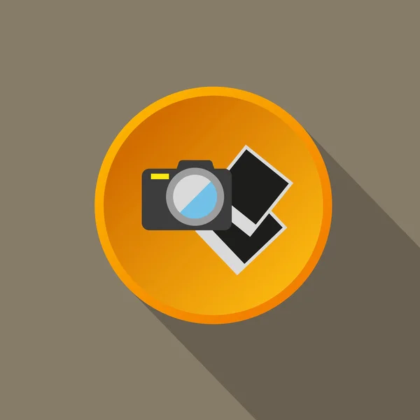 Pictogram camera oranje — Stockvector