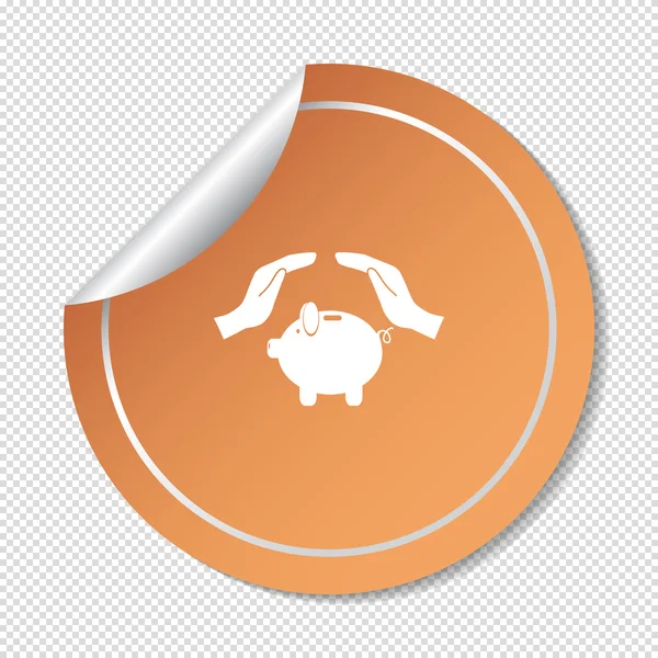 Piggybank icono web — Vector de stock