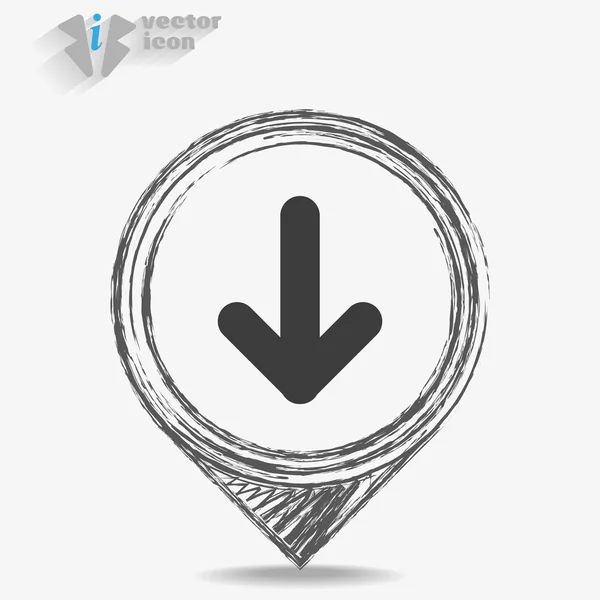 Icono web de flecha — Vector de stock