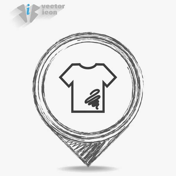 Икона грязной рубашки — стоковый вектор