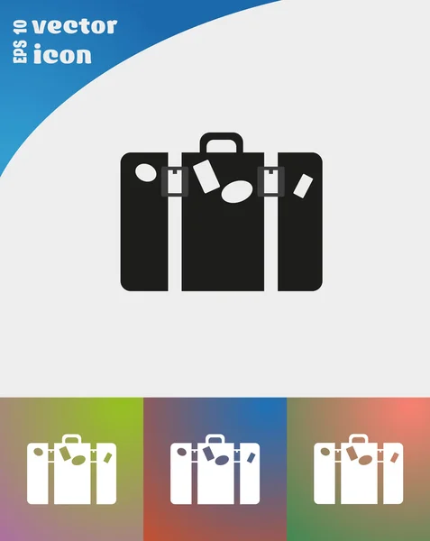 Bag tourist web icon — Stock Vector