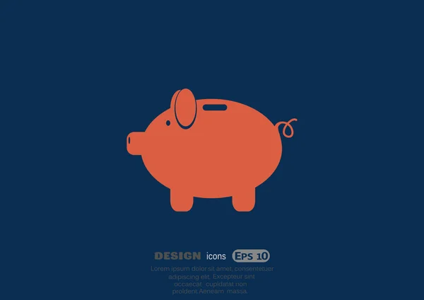 Piggy icono web — Archivo Imágenes Vectoriales