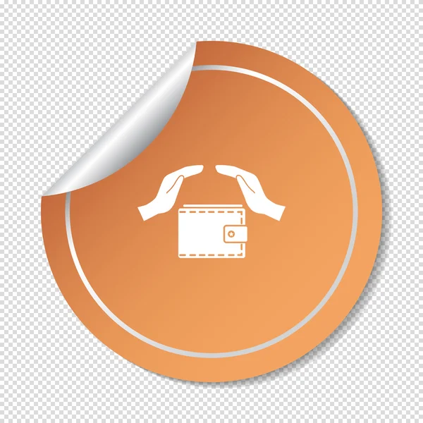 Monedero icono web — Vector de stock