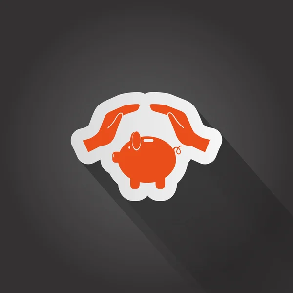 Piggybank icono web — Archivo Imágenes Vectoriales