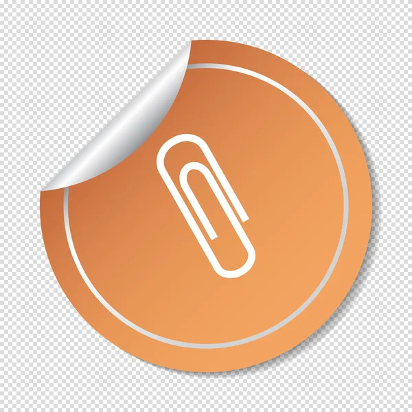 Paperclip web icon — Stock Vector