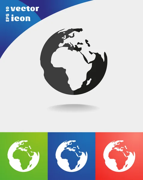 Icono web de tierra — Vector de stock