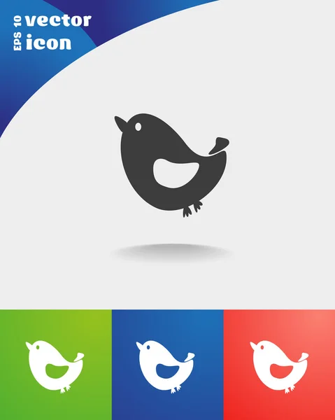 Web icono pájaro . — Vector de stock