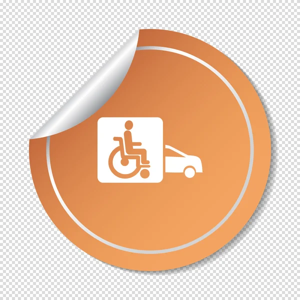 Voiture pour icône handicapée — Image vectorielle
