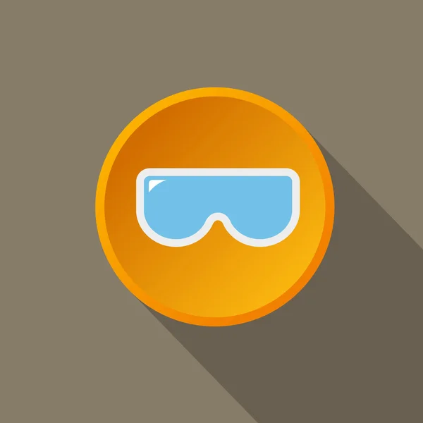Pictogram bril, oranje — Stockvector