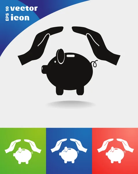 Piggybank web icon — Stock Vector