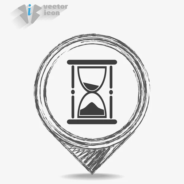 Reloj de arena icono web — Vector de stock