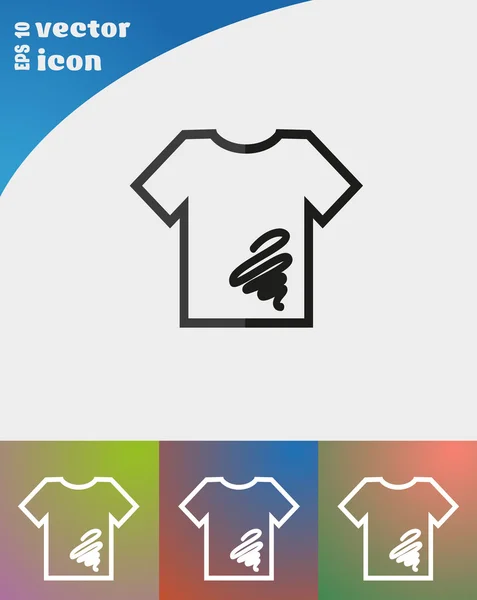 Dirty t-shirt icon — Stock Vector