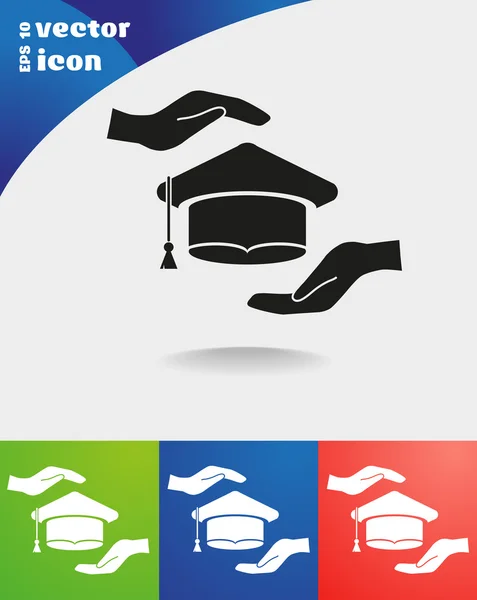 Chapeau de graduation étudiant — Image vectorielle