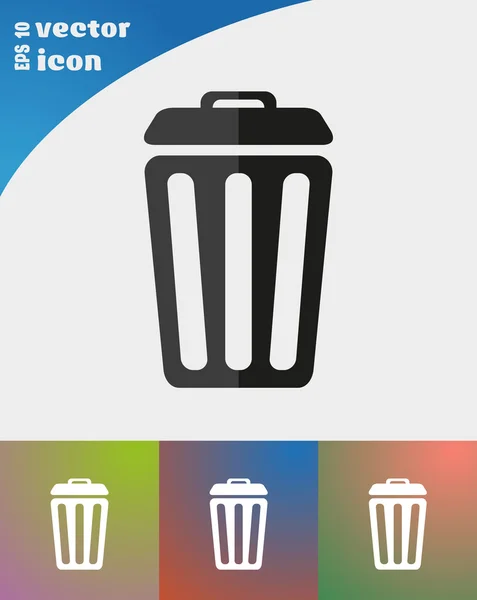 Basura puede icono — Vector de stock