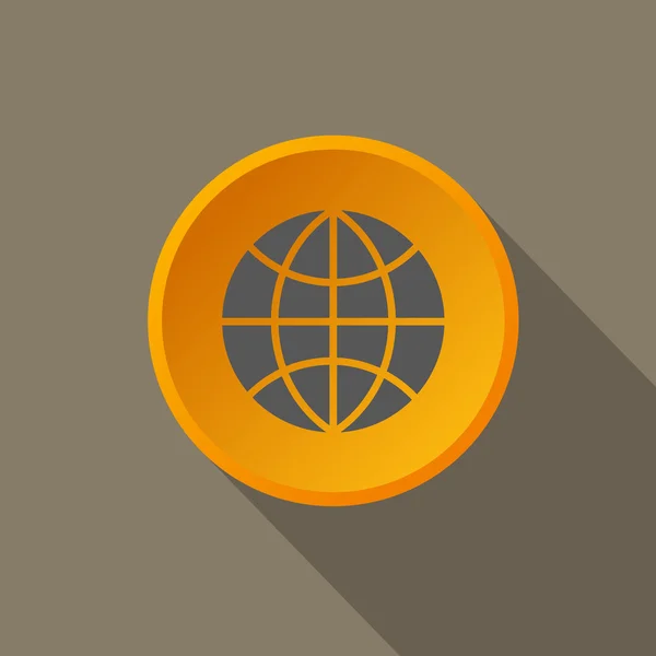 Icon planet,  orange — Stock Vector