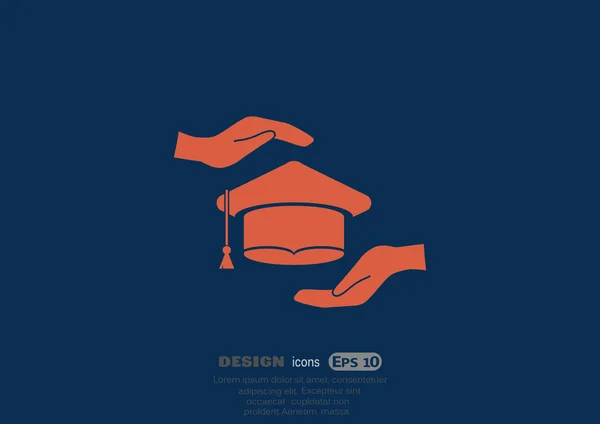 Chapeau de graduation étudiant — Image vectorielle