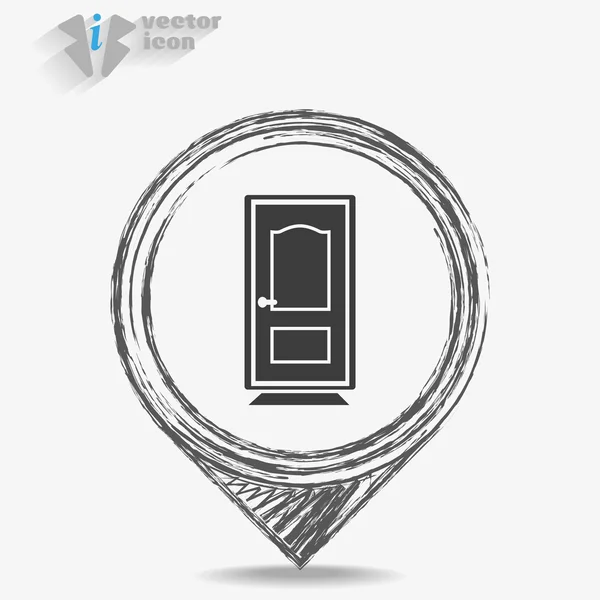 Puerta icono web — Vector de stock