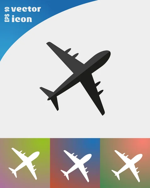 Icône web de l'avion — Image vectorielle