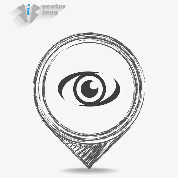 Eye button icon — Stock Vector