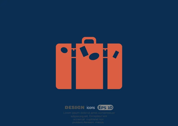 Bag tourist web icon — Stock Vector