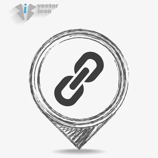 Chain sign communication web icon — Stock Vector