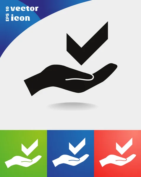 Marca de verificación icono web — Vector de stock