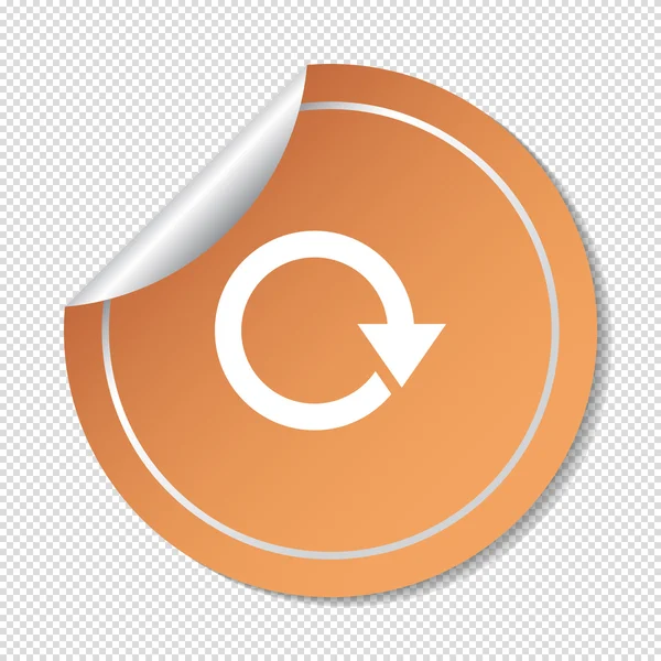 Flèches de rotation dans un cercle icône web — Image vectorielle