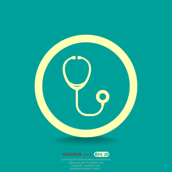 Icona web dello stetoscopio — Vettoriale Stock