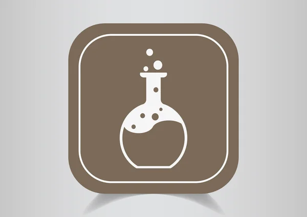 화학 반응 플라스 크 웹 아이콘 — 스톡 벡터