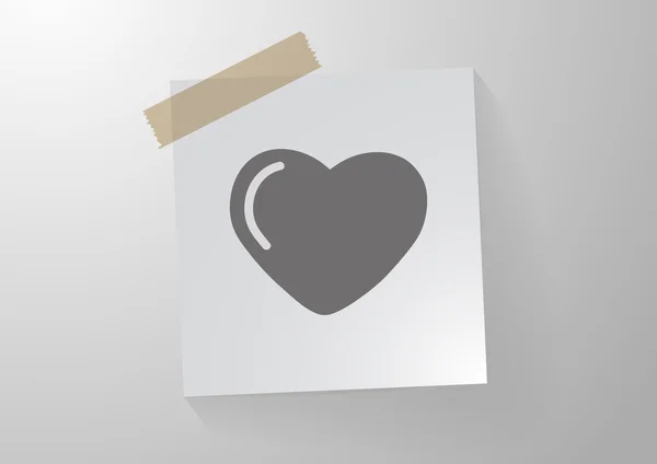 Corazón icono web — Vector de stock