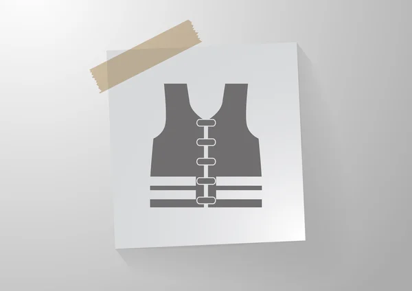 Vest, ikon web . - Stok Vektor