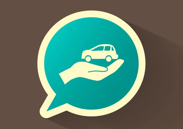 Car Insurance web icon — Stock Vector