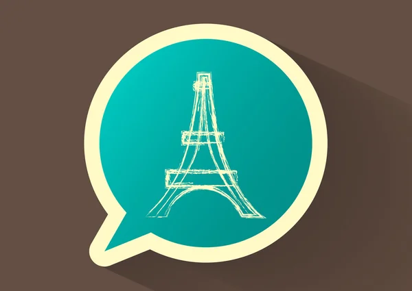 Eiffelturm Web-Ikone — Stockvektor