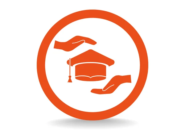 Sombrero de graduación del estudiante — Vector de stock