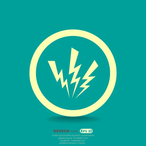 High voltage web icon — Stock Vector