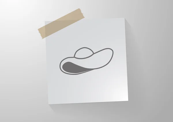 Sombrero femenino, icono web . — Vector de stock