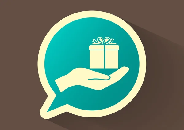 Gift web icon — Stock Vector