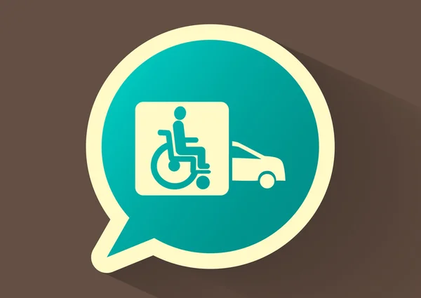 Car for disabled  icon — Stock Vector