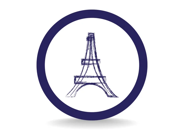 Icône web Tour Eiffel — Image vectorielle