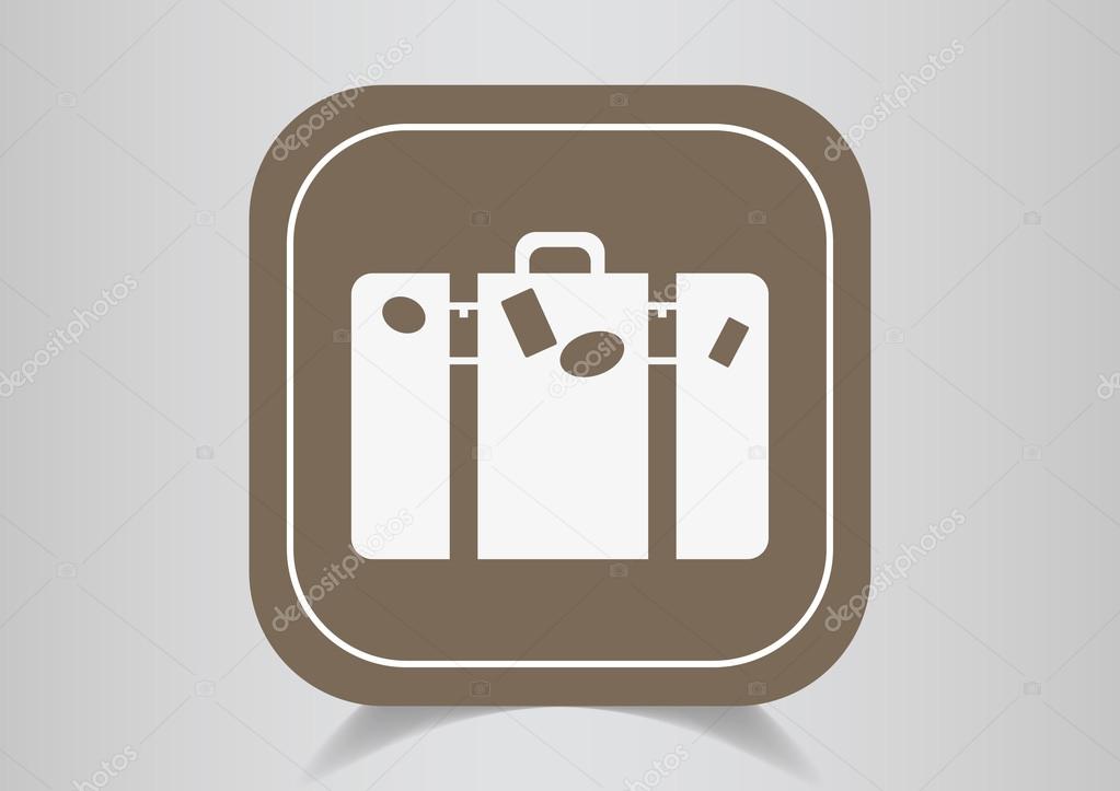 Bag tourist web icon