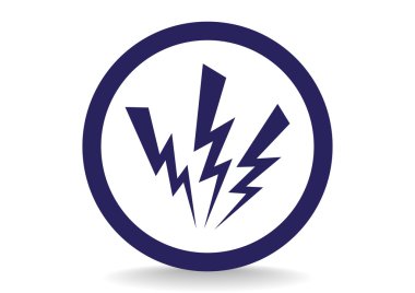 High voltage web icon clipart