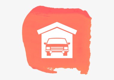 İzole araba simgesi