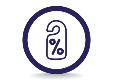 yüzde işareti, web simgesi indirim.