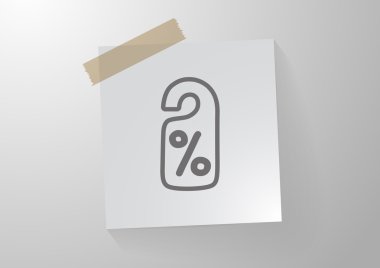 yüzde işareti, web simgesi indirim.