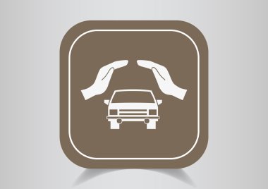 Ellerin simgesinde araba