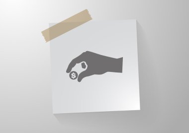 Elinde para web simgesi.