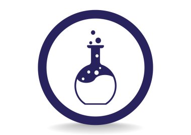 kimyasal reaksiyon bir şişeye web simgesi