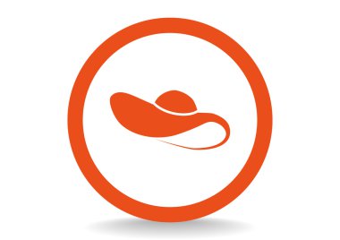 Kadın şapka, web simgesi. vektör tasarımı
