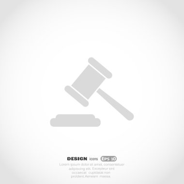 Hukuk çekiç simgesi